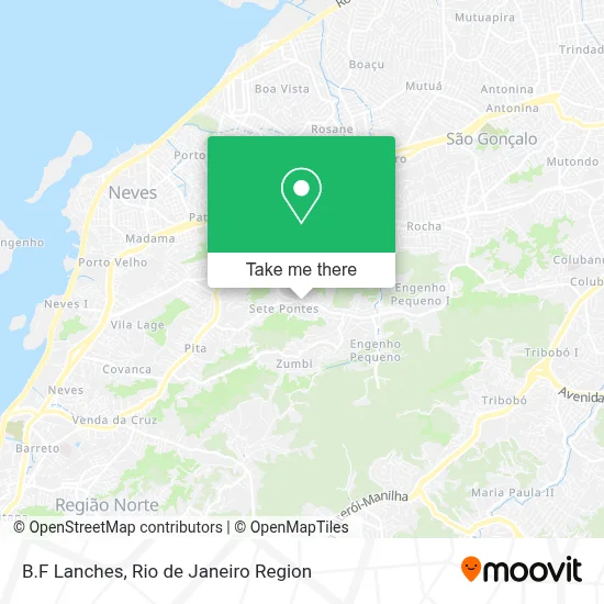 B.F Lanches map