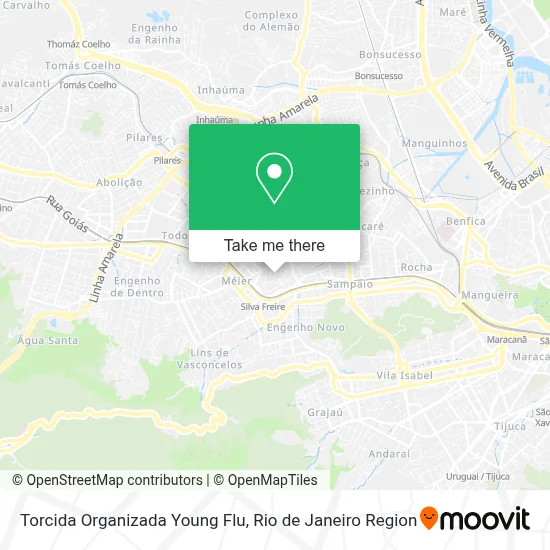 Torcida Organizada Young Flu map