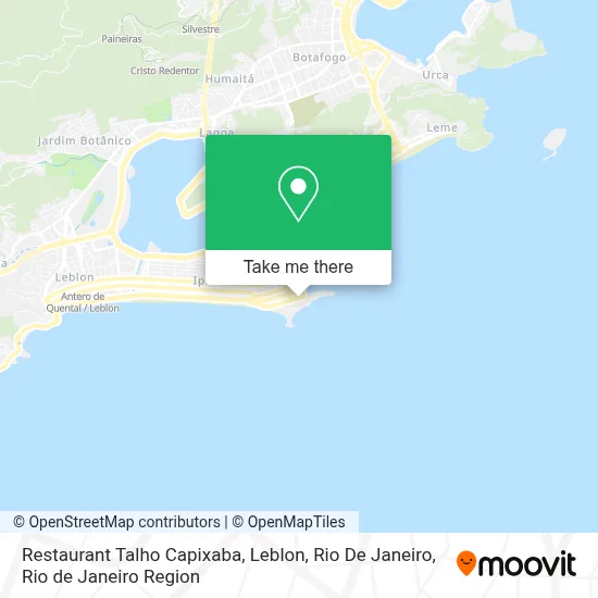 Restaurant Talho Capixaba, Leblon, Rio De Janeiro map