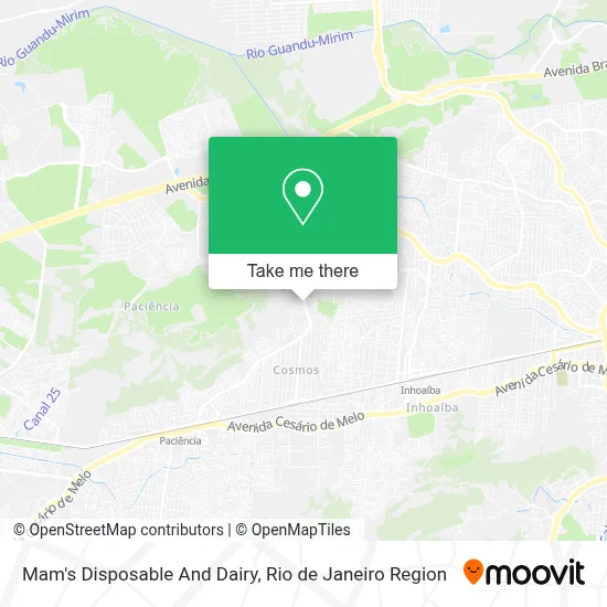 Mam's Disposable And Dairy map