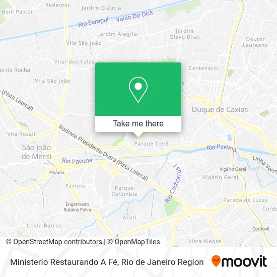 Ministerio Restaurando A Fé map