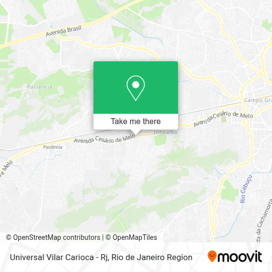 Universal Vilar Carioca - Rj map