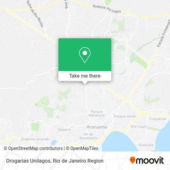 Drogarias Unilagos map