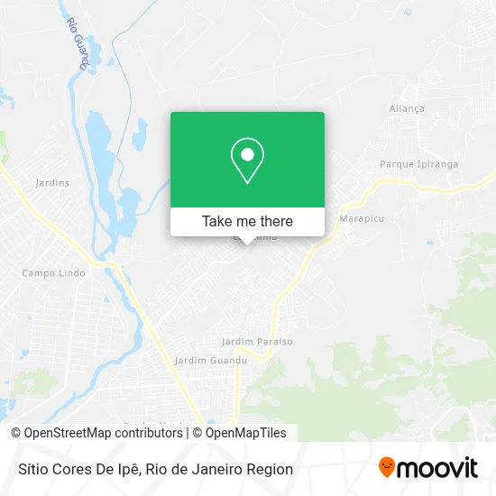 Sítio Cores De Ipê map