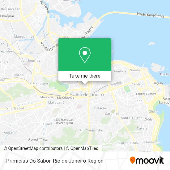 Primícias Do Sabor map