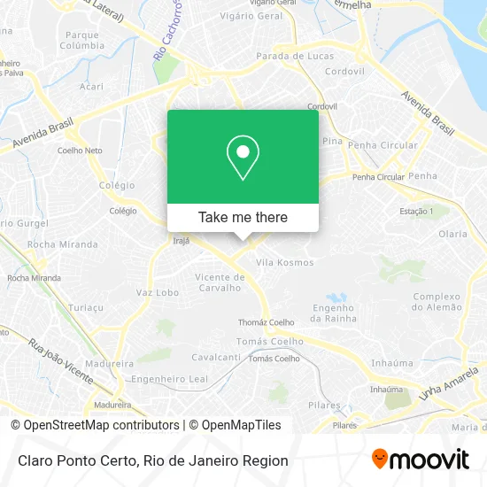Claro Ponto Certo map