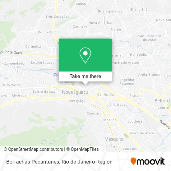 Borrachas Pecantunes map