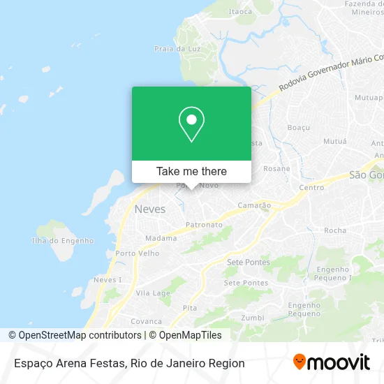 Espaço Arena Festas map
