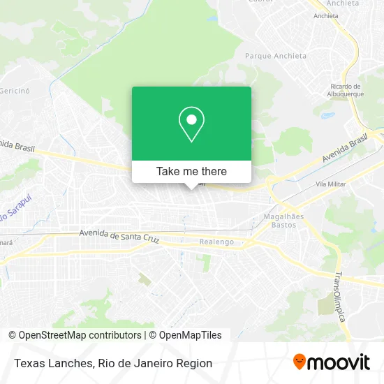 Texas Lanches map