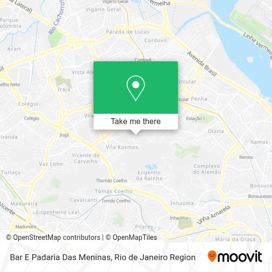 Bar E Padaria Das Meninas map