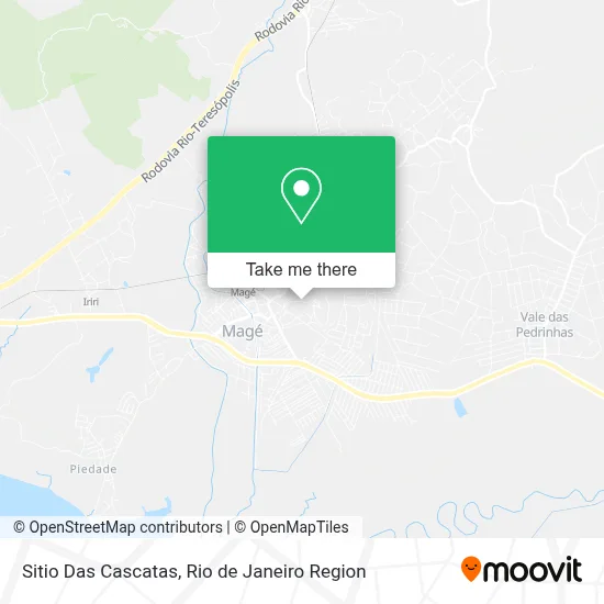 Sitio Das Cascatas map