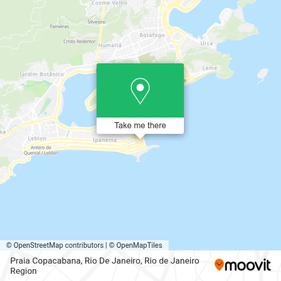 Praia Copacabana, Rio De Janeiro map