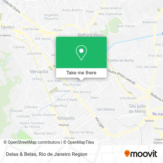 Delas & Belas map