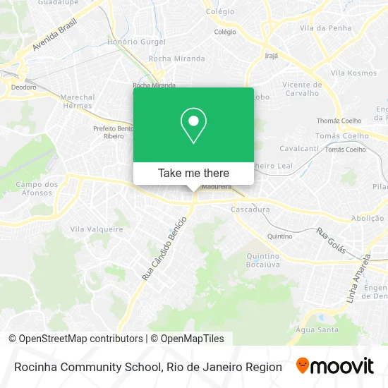 Rocinha Community School map