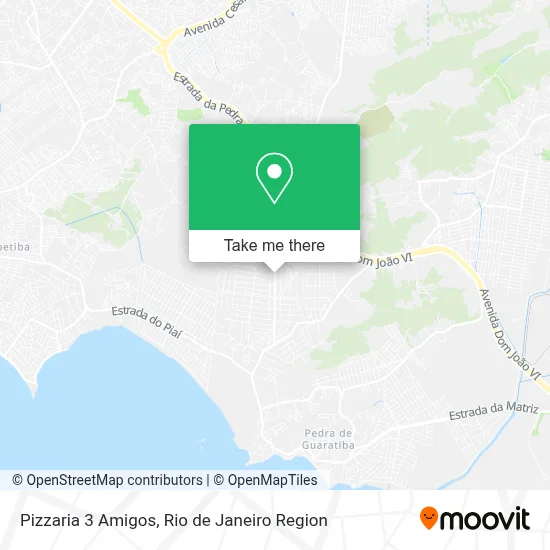 Pizzaria 3 Amigos map