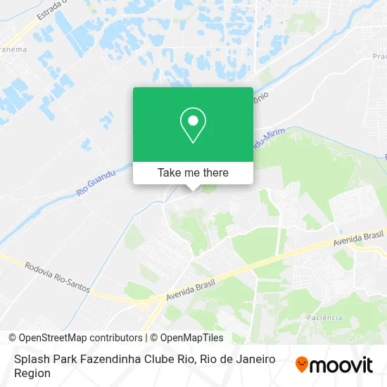 Splash Park Fazendinha Clube Rio map