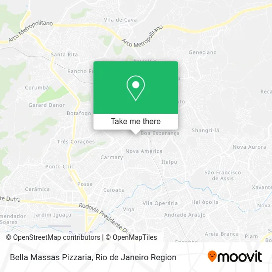Bella Massas Pizzaria map