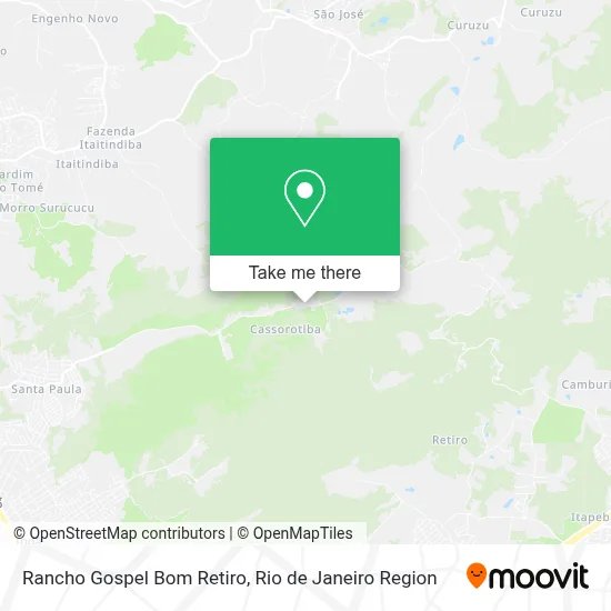 Rancho Gospel Bom Retiro map