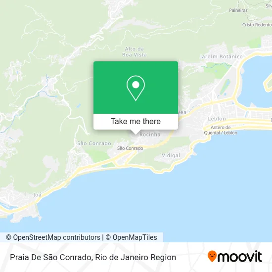 Praia De São Conrado map