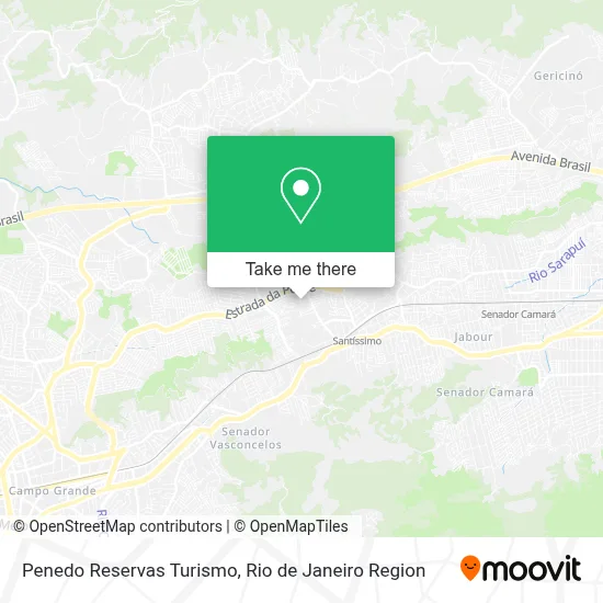 Penedo Reservas Turismo map