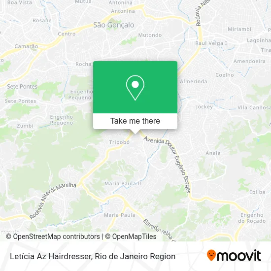 Letícia Az Hairdresser map