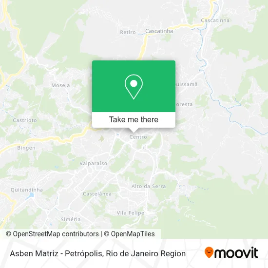 Asben Matriz - Petrópolis map