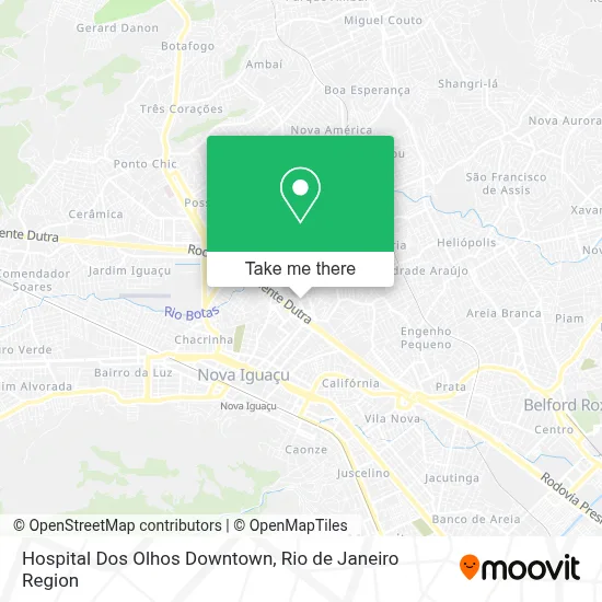 Hospital Dos Olhos Downtown map
