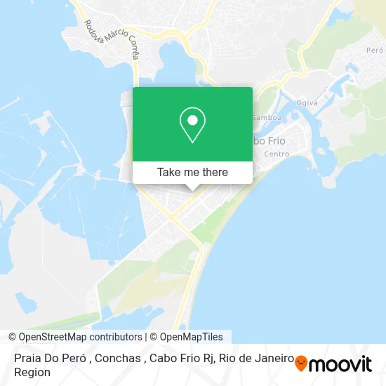 Praia Do Peró , Conchas , Cabo Frio Rj map