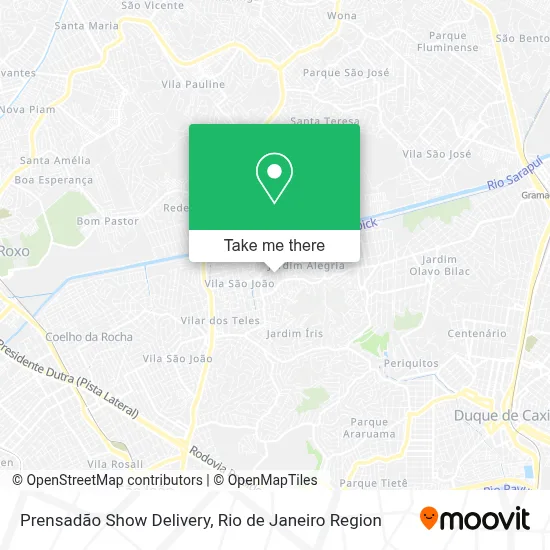 Prensadão Show Delivery map