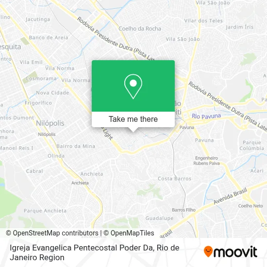 Igreja Evangelica Pentecostal Poder Da map