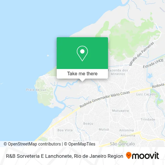 R&B Sorveteria E Lanchonete map