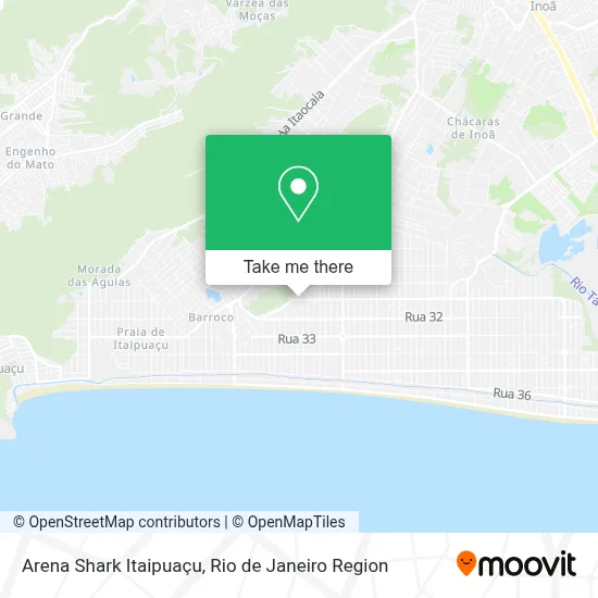Arena Shark Itaipuaçu map
