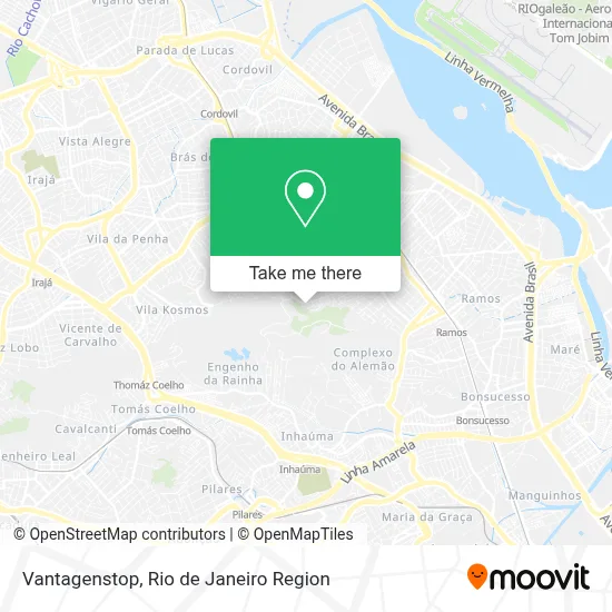 Vantagenstop map