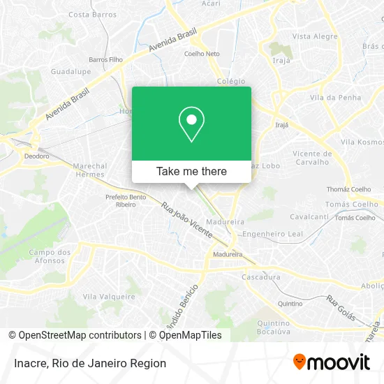 Inacre map