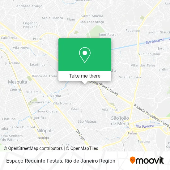 Espaço Requinte Festas map