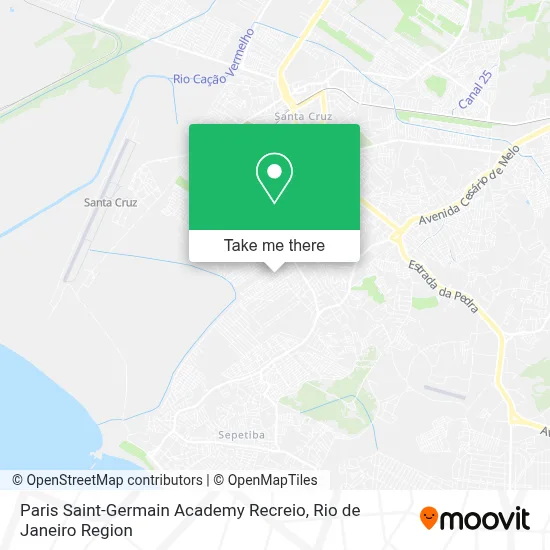 Paris Saint-Germain Academy Recreio map