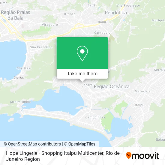 Hope Lingerie - Shopping Itaipu Multicenter map