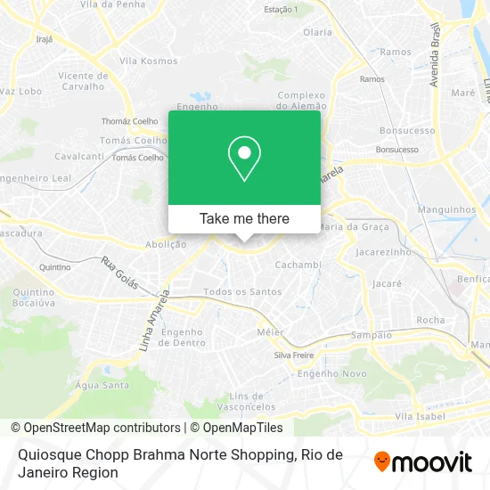 Quiosque Chopp Brahma Norte Shopping map