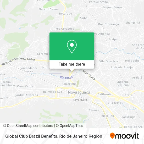 Global Club Brazil Benefits map