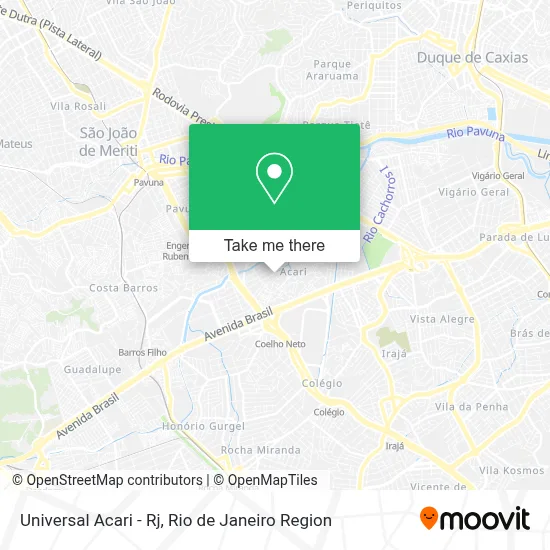 Universal Acari - Rj map