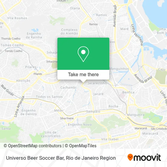 Universo Beer Soccer Bar map