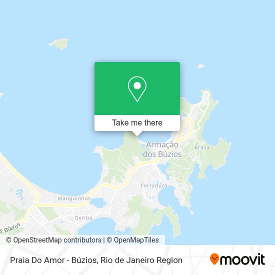 Praia Do Amor - Búzios map