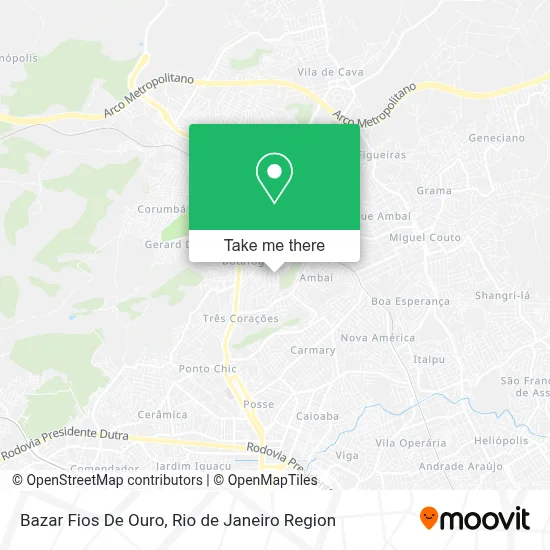 Bazar Fios De Ouro map