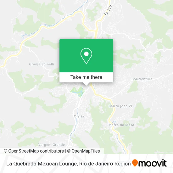 La Quebrada Mexican Lounge map
