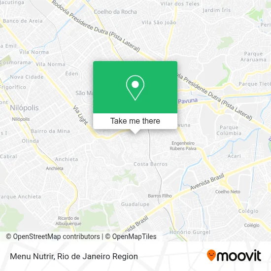 Menu Nutrir map