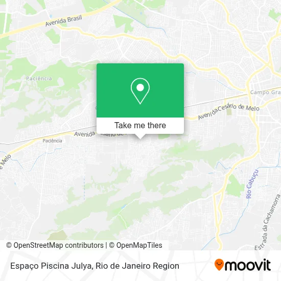 Espaço Piscina Julya map