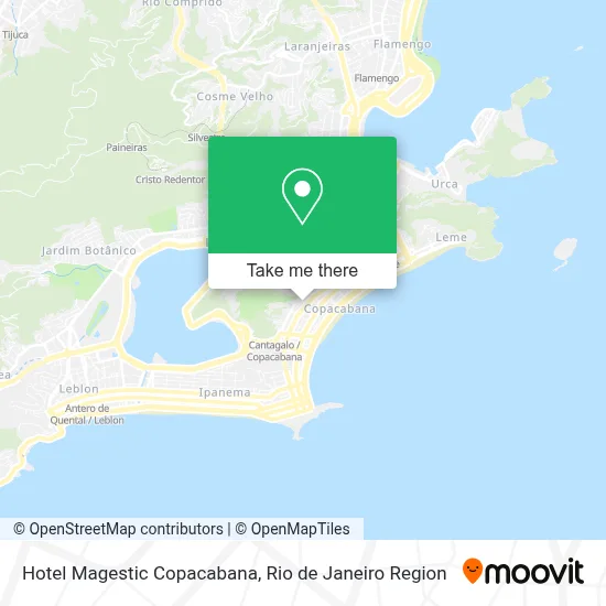 Hotel Magestic Copacabana map
