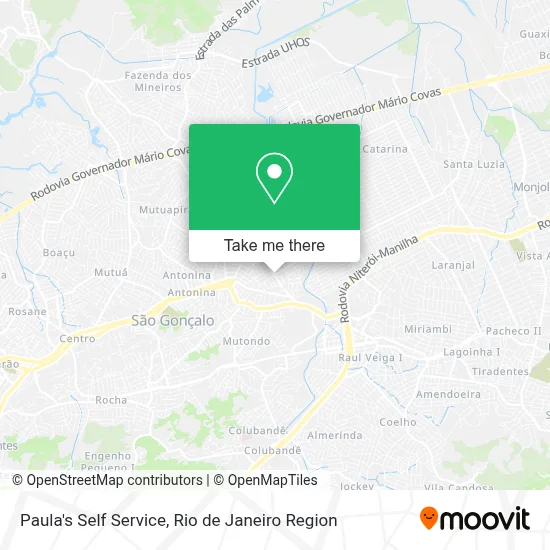 Paula's Self Service map