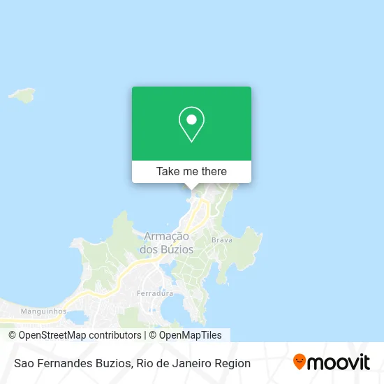 Sao Fernandes Buzios map