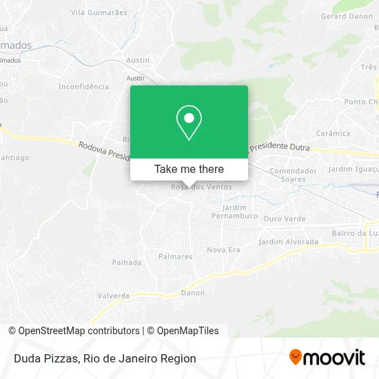 Duda Pizzas map